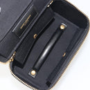 SAINT LAURENT Jewelry Case Accessory Case Canvas Brown Gold 344043 Auth am12314M-9