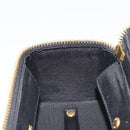 SAINT LAURENT Jewelry Case Accessory Case Canvas Brown Gold 344043 Auth am12314M-22