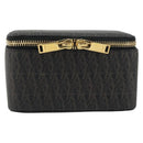 SAINT LAURENT Jewelry Case Accessory Case Canvas Brown Gold 344043 Auth am12314M-13