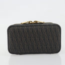 SAINT LAURENT Jewelry Case Accessory Case Canvas Brown Gold 344043 Auth am12314M-6