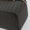 SAINT LAURENT Jewelry Case Accessory Case Canvas Brown Gold 344043 Auth am12314M-7