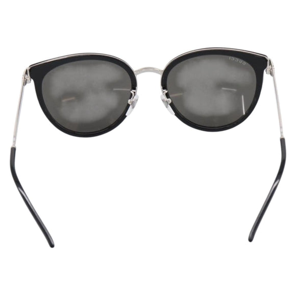 GUCCI Interlocking G Shelly Sunglasses Metal Black Silver Auth am12315M