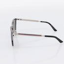 GUCCI Interlocking G Shelly Sunglasses Metal Black Silver Auth am12315M-5
