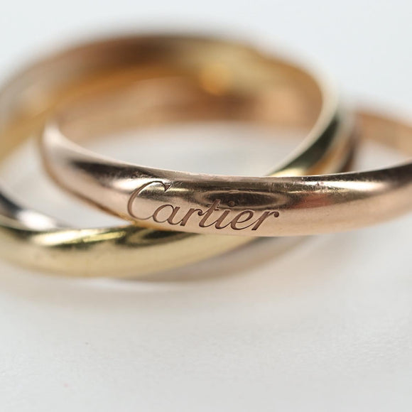 CARTIER Trinity Ring Au750 Gold Silver Auth am12316SM