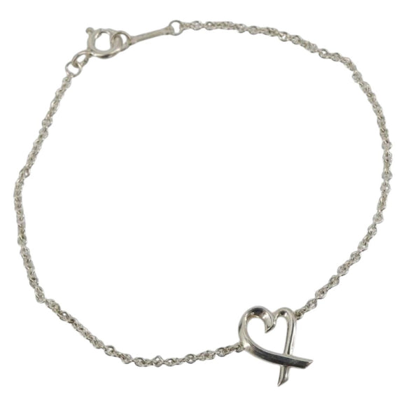 TIFFANY&Co. Loving Heart Bracelet Ag925 Silver Auth am12320M