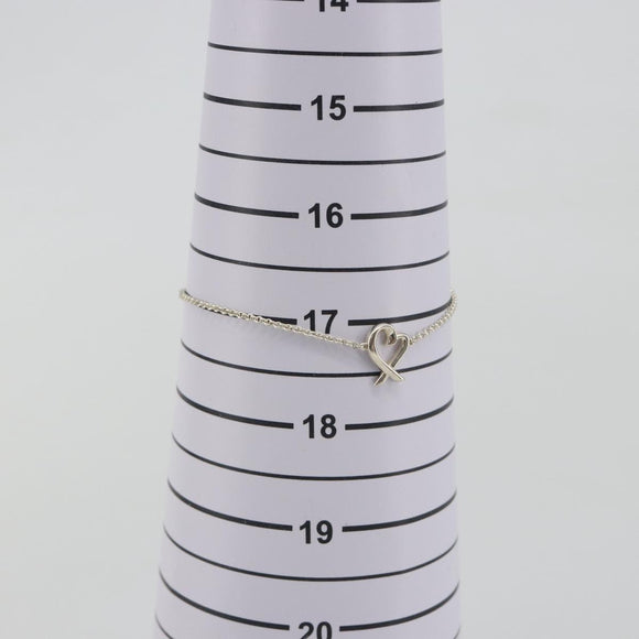 TIFFANY&Co. Loving Heart Bracelet Ag925 Silver Auth am12320M