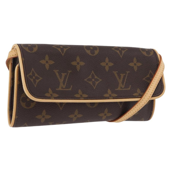 LOUIS VUITTON Monogram Pochette Twin PM Shoulder Bag M51854 LV Auth am12323V