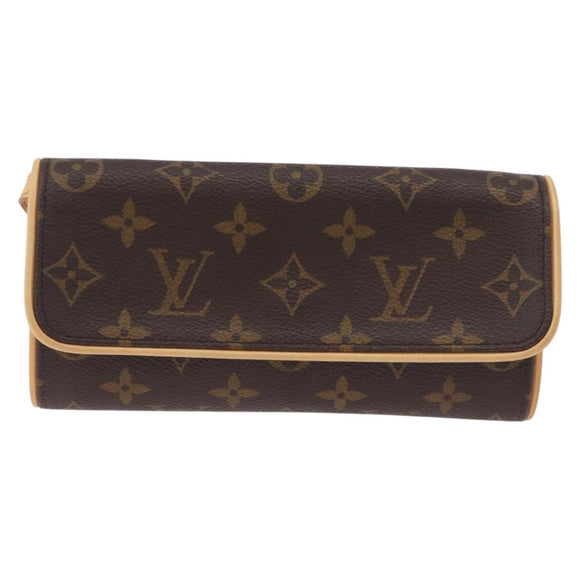 LOUIS VUITTON Monogram Pochette Twin PM Shoulder Bag M51854 LV Auth am12323V