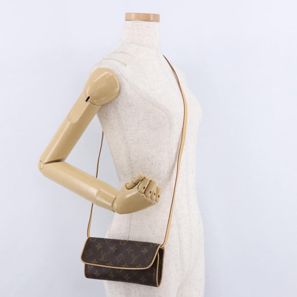 LOUIS VUITTON Monogram Pochette Twin PM Shoulder Bag M51854 LV Auth am12323V