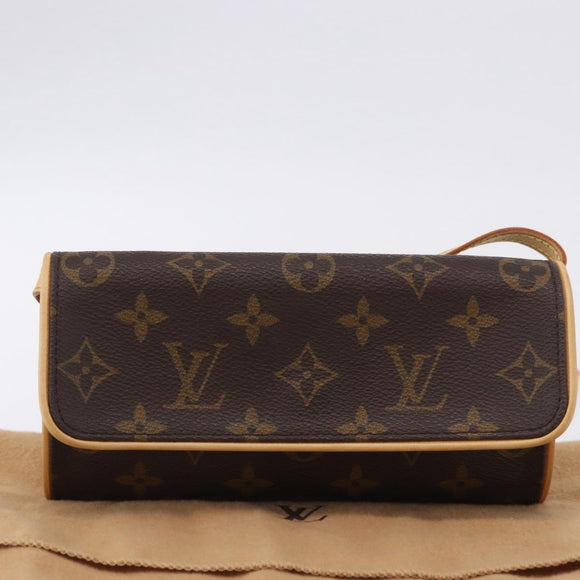 LOUIS VUITTON Monogram Pochette Twin PM Shoulder Bag M51854 LV Auth am12323V