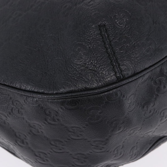 GUCCI GuccissimaGG Shoulder Bag Leather Black Gold Tone 233604 Auth am12324V