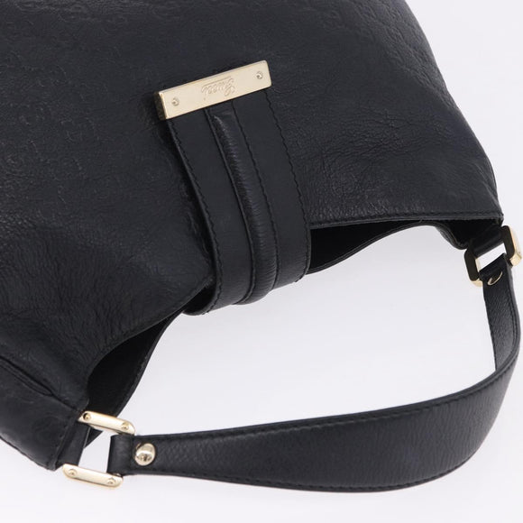 GUCCI GuccissimaGG Shoulder Bag Leather Black Gold Tone 233604 Auth am12324V