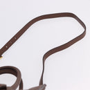 PRADA Hand Bag Taurillon Leather 2way Brown Gold Auth am12327V-16