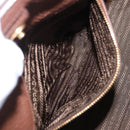 PRADA Hand Bag Taurillon Leather 2way Brown Gold Auth am12327V-28