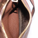 PRADA Hand Bag Taurillon Leather 2way Brown Gold Auth am12327V-31