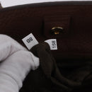 PRADA Hand Bag Taurillon Leather 2way Brown Gold Auth am12327V-10