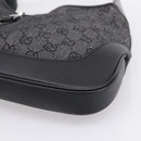 GUCCI GG Canvas Jackie Shoulder Bag Black Silver 00963 Auth am12328V-10