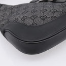 GUCCI GG Canvas Jackie Shoulder Bag Black Silver 00963 Auth am12328V-11