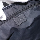 GUCCI GG Canvas Jackie Shoulder Bag Black Silver 00963 Auth am12328V-14