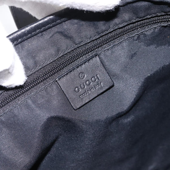 GUCCI GG Canvas Jackie Shoulder Bag Black Silver 00963 Auth am12328V