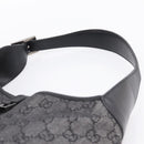 GUCCI GG Canvas Jackie Shoulder Bag Black Silver 00963 Auth am12328V-8