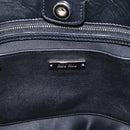 Miu Miu Matelasse Hand Bag Leather 2way Silver Black Auth am12329V-20