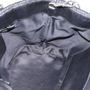 Miu Miu Matelasse Hand Bag Leather 2way Silver Black Auth am12329V-21