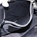 Miu Miu Matelasse Hand Bag Leather 2way Silver Black Auth am12329V-25