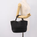 Miu Miu Matelasse Hand Bag Leather 2way Silver Black Auth am12329V-26