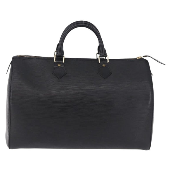 LOUIS VUITTON Epi Speedy 35 Hand Bag Noir Black M42992 LV Auth am12330V