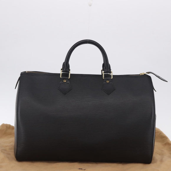 LOUIS VUITTON Epi Speedy 35 Hand Bag Noir Black M42992 LV Auth am12330V