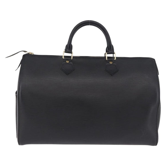 LOUIS VUITTON Epi Speedy 35 Hand Bag Noir Black M42992 LV Auth am12330V