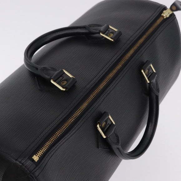 LOUIS VUITTON Epi Speedy 35 Hand Bag Noir Black M42992 LV Auth am12330V
