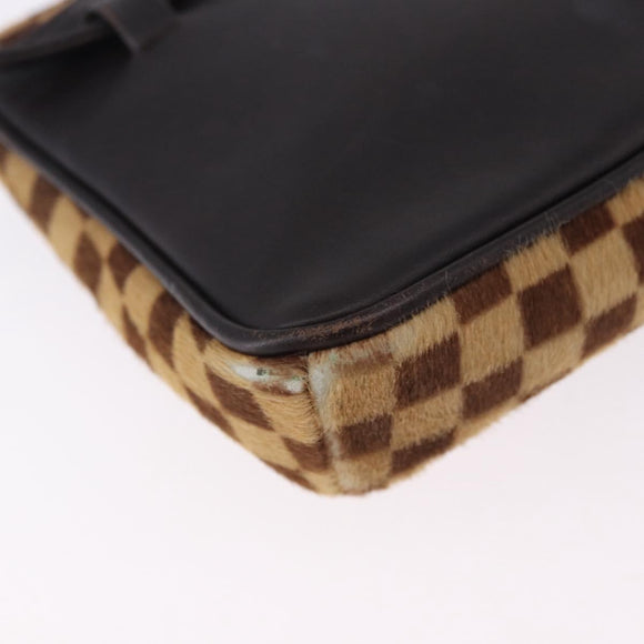 LOUIS VUITTON Damie Sovage Gazelle Harako leather Brown LV Auth am12331A