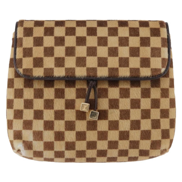 LOUIS VUITTON Damie Sovage Gazelle Harako leather Brown LV Auth am12331A
