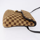 LOUIS VUITTON Damie Sovage Gazelle Harako leather Brown LV Auth am12331A-3