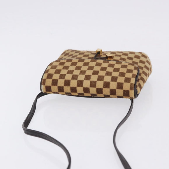 LOUIS VUITTON Damie Sovage Gazelle Harako leather Brown LV Auth am12331A