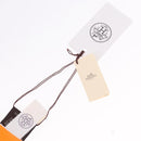 HERMES Carre 40 Scarf Silk ""BRIDES ET FRONTAUX"" Orange White Auth am12333M-12