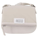 Maison Margiela Shoulder Bag Leather White Silver Auth am12334M-13