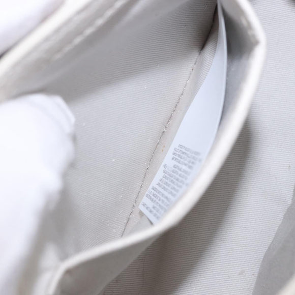 Maison Margiela Shoulder Bag Leather White Silver Auth am12334M