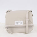 Maison Margiela Shoulder Bag Leather White Silver Auth am12334M-12