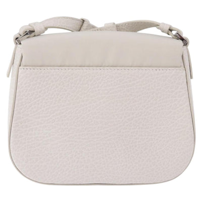 Maison Margiela Shoulder Bag Leather White Silver Auth am12334M - 0