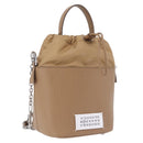 Maison Margiela Purse Chain Shoulder Bag Leather 2way Beige Silver Auth am12335M-1
