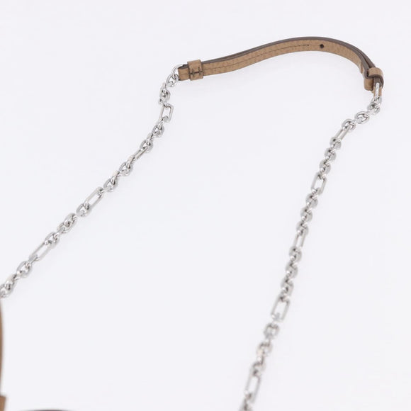 Maison Margiela Purse Chain Shoulder Bag Leather 2way Beige Silver Auth am12335M