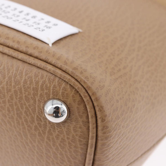 Maison Margiela Purse Chain Shoulder Bag Leather 2way Beige Silver Auth am12335M