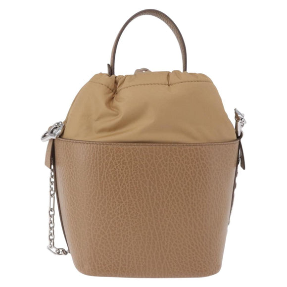 Maison Margiela Purse Chain Shoulder Bag Leather 2way Beige Silver Auth am12335M