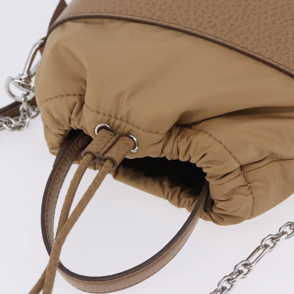 Maison Margiela Purse Chain Shoulder Bag Leather 2way Beige Silver Auth am12335M