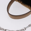 Maison Margiela Purse Chain Shoulder Bag Leather 2way Beige Silver Auth am12335M-7