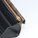 LOUIS VUITTON Monogram Portefeuille Duble V Wallet Black M64319 LV Auth am12337V-18