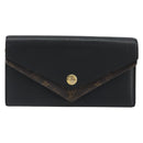 LOUIS VUITTON Monogram Portefeuille Duble V Wallet Black M64319 LV Auth am12337V-2